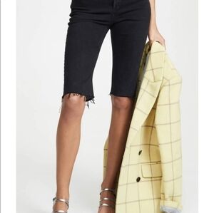 Agolde Carrie Long Length Bermuda Denim Cutoff Shorts In Stunner Size 28